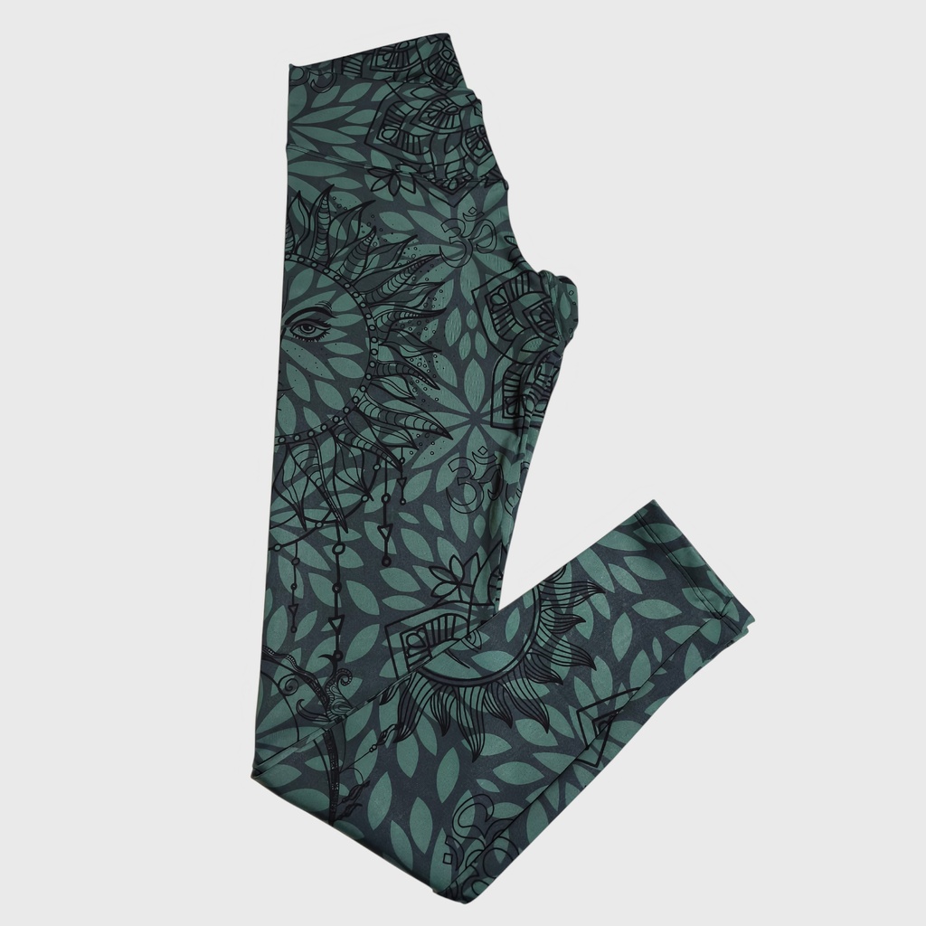 Legging Verde Oscuro Mandala Talla M